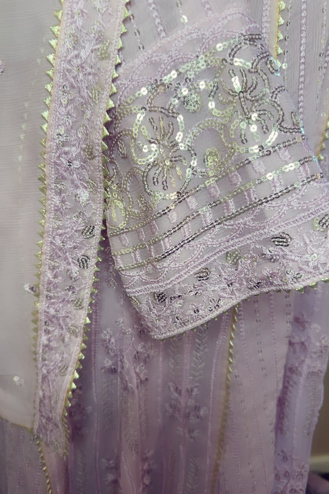 Sparkling Ctara Light Purple Long Maxi 3Pc - CTARA DESIGNS