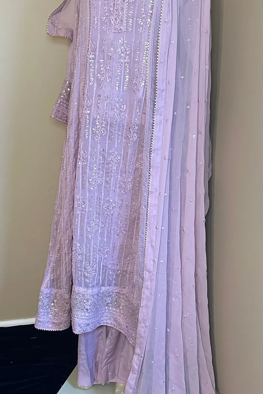 Sparkling Ctara Light Purple Long Maxi 3Pc