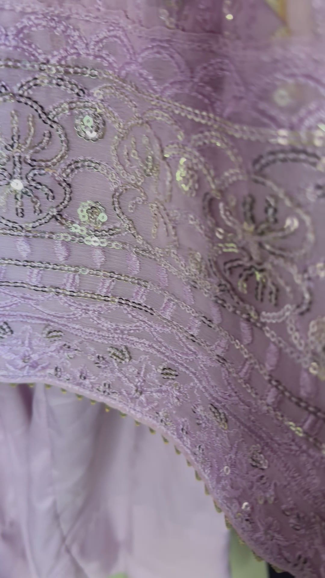 Sparkling Ctara Light Purple Long Maxi 3Pc